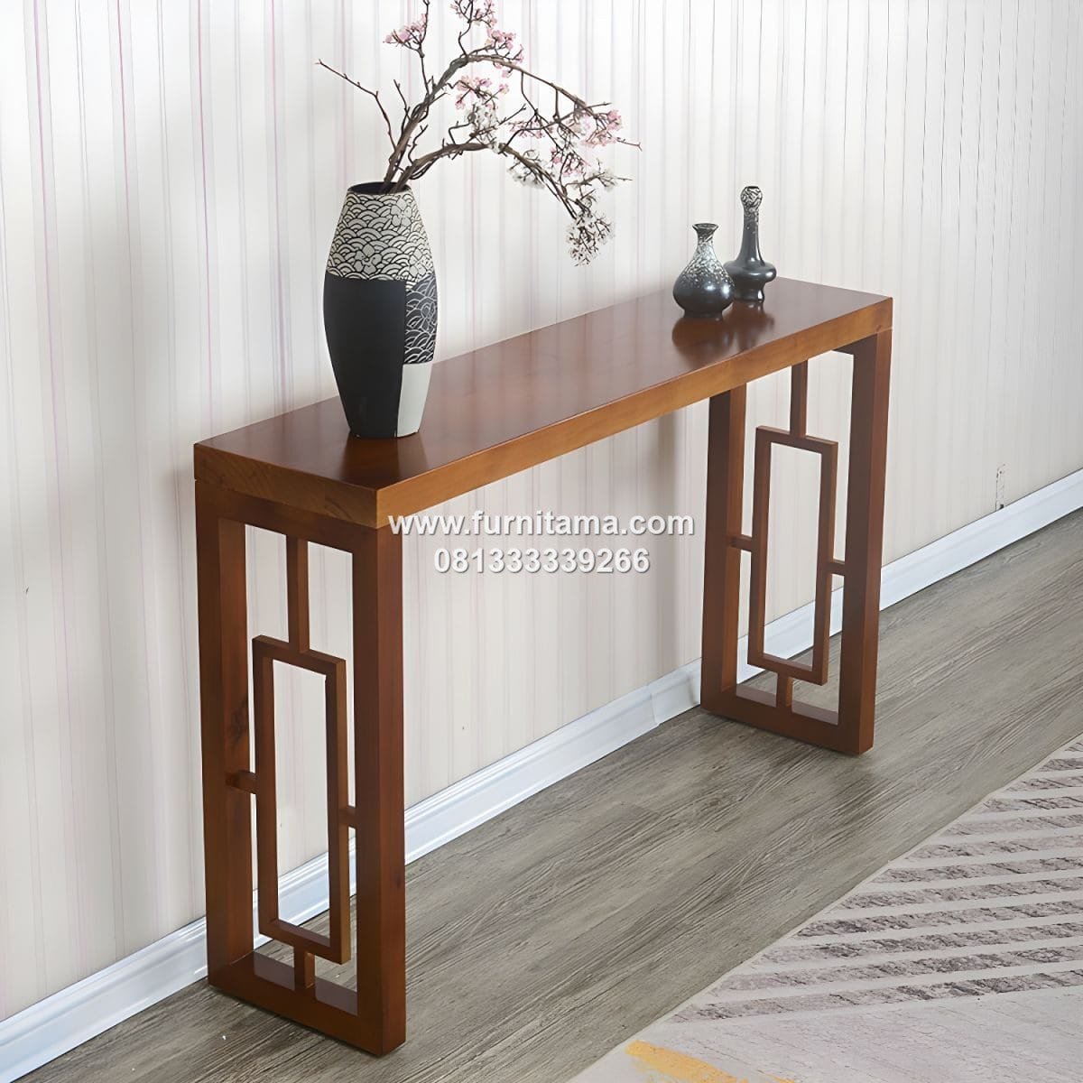 Meja Console Kayu Jati Minimalis Modern