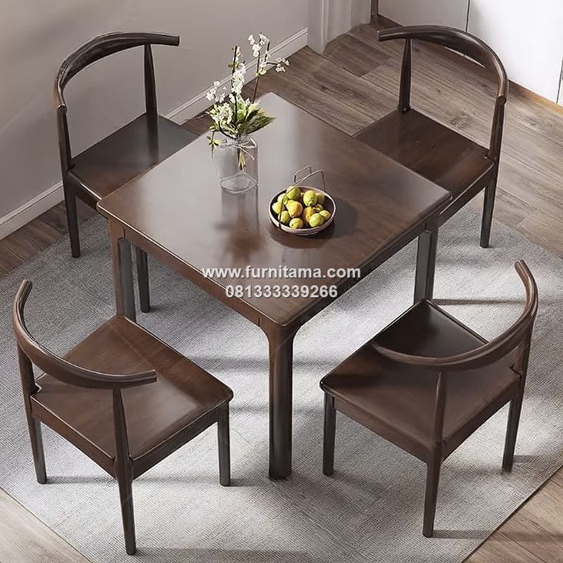 Meja Kursi Cafe Kayu Jati Minimalis Modern
