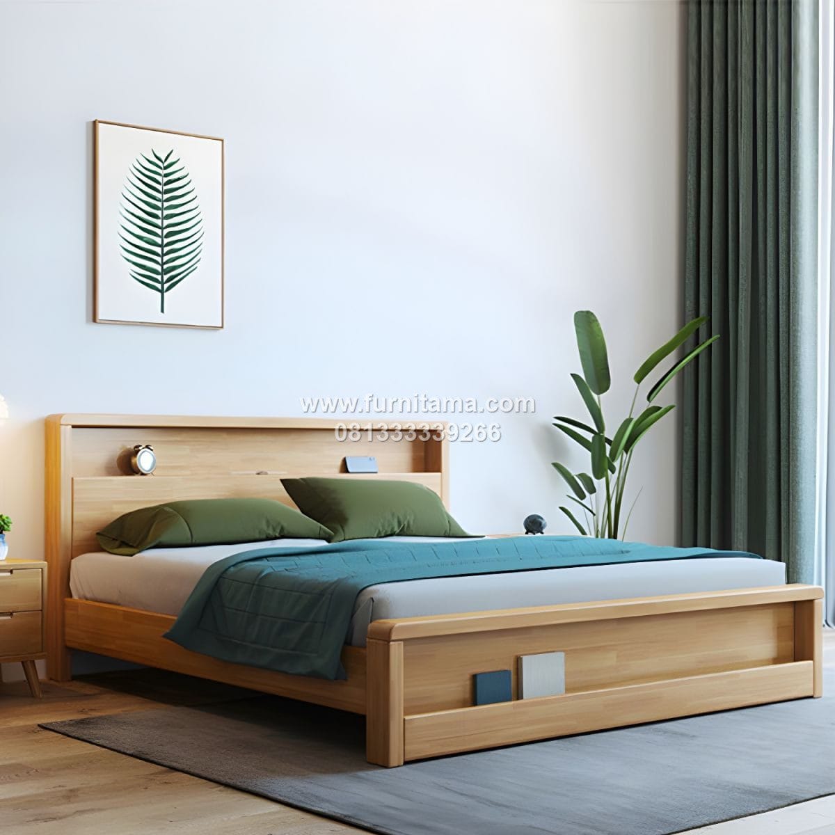 Tempat Tidur Jati Minimalis Kualitas Ekspor Kokoh Tahan Lama